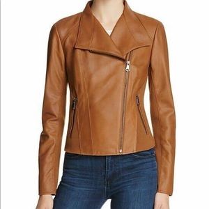 NWT Andrew Marc Leather Moto Jacket - Sz L!